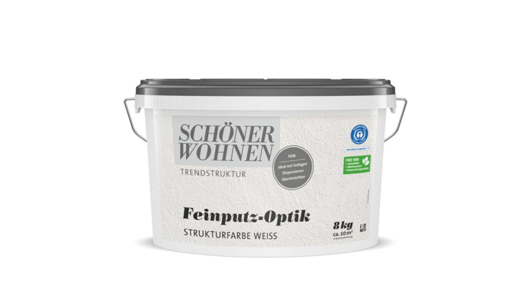 8-kg-Eimer "Schöner Wohnen Trendstruktur Feinputz-Optik" Strukturfarbe in Weiß
